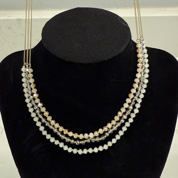 LOFT Jewelry - LOFT gold pastel beaded multi strand long necklace